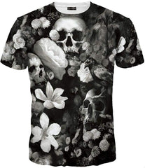 Unisex Men Women Realistic 3D Digital Print Couples Short Sleeve T Shirts Casual Tees LYT091 Lyt128 black