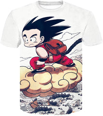 Men's Novelty T Shirts 3D Printing Tee Tops with Dragon Ball A Child Goku