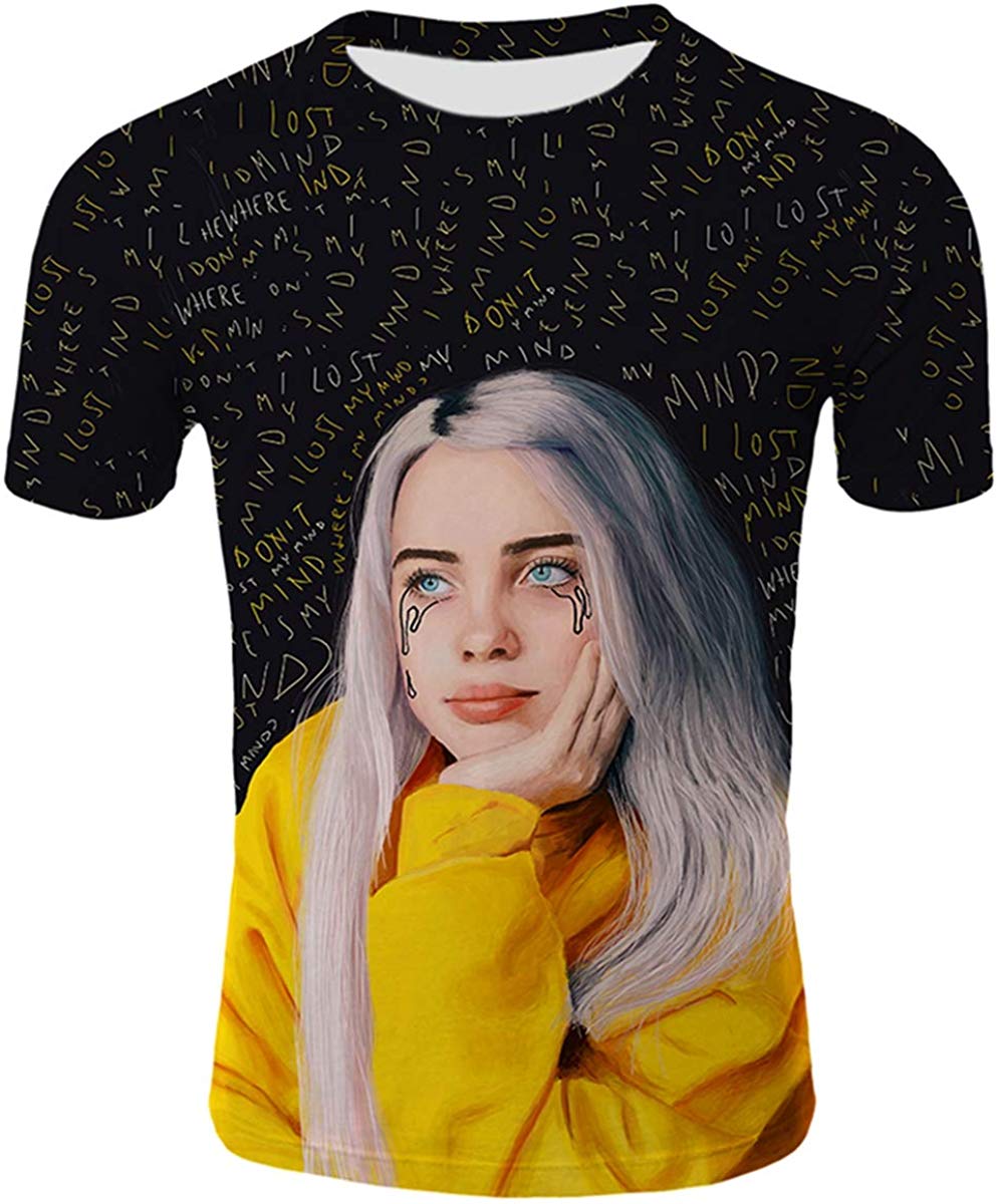 Womens 3D Printed T Shirt Casual Tees for Music Fans Be 1