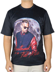 Chris Brown Men's 3D Pattern Printed T Shirts Mens Graphics Tee Tops Black
