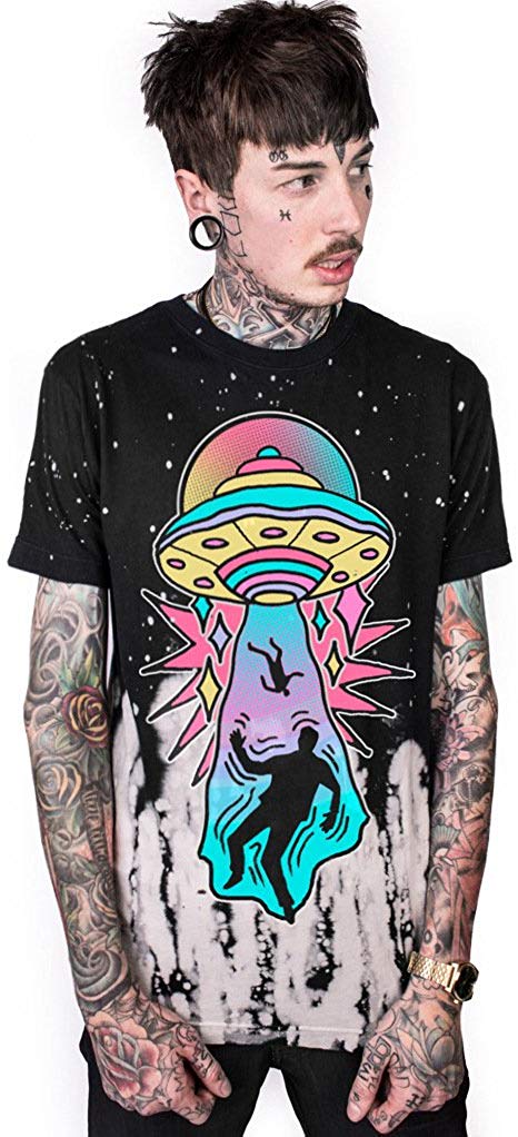 Women T Shirt Fashion Girls Punk Tee Tops 3D Printing Loose Short Sleeve Streetwear Hip Hop Tshirt Ufo