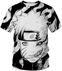Unisex 3D Anime Naruto Printed Short Sleeve T Shirts Creative 3D Print Anime Tees Color 1
