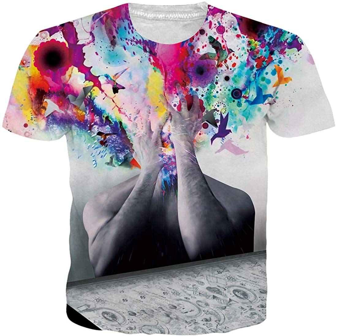 Unisex T Shirts 3D Printed Cool Graphic Tees Funny Casual Short Sleeve Tops M XXL Paint