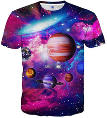 Unisex 3D Printed Short Sleeve Top T Shirts Purple37