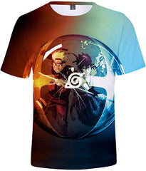 Unisex Novelty Tee Tops 3D Printed with The Japanese Anime Naruto T Shirts for Men Women Glass Ball