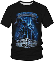 Men's T shirt Casual Tee 3D Unisex Digital Print Graphic Short Sleeves Blue 1