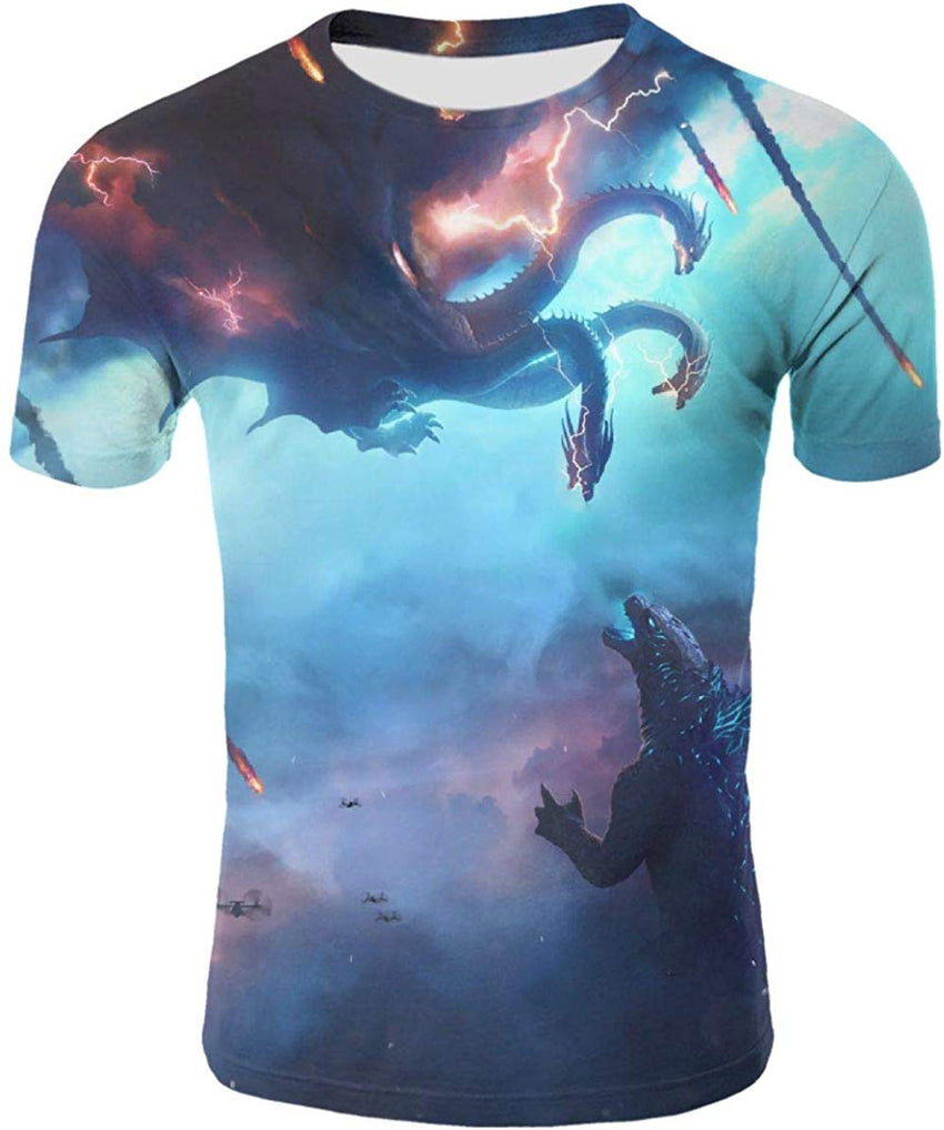 God Zilla 2 King Of The Monsters Mens Boys Girls 3D Printed s Tshirts Godz50