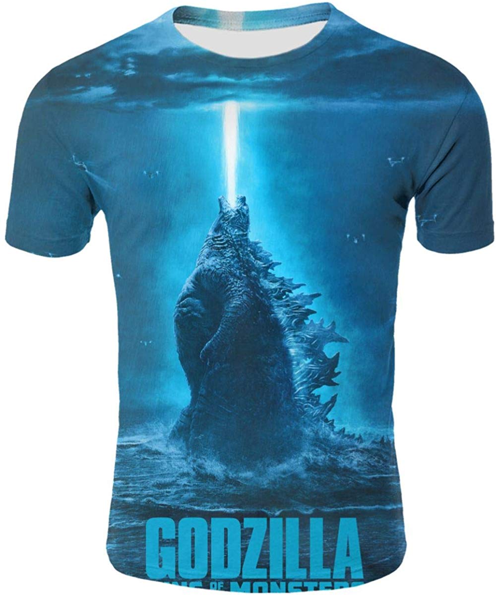 God Zilla 2 King Of The Monsters Mens Boys Girls 3D Printed s Tshirts Godz11
