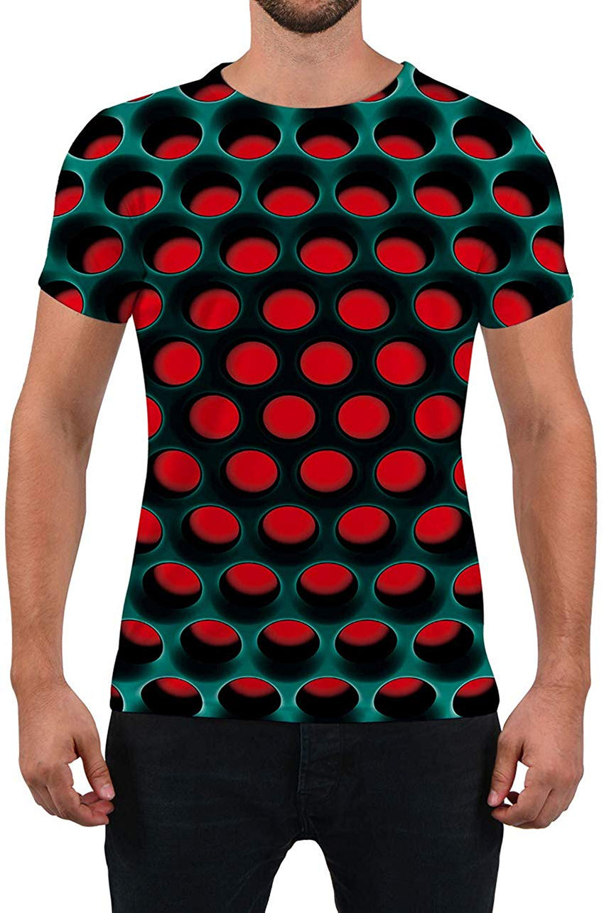 Unisex Fashion 3D Print T Shirts Funny Graphics Pattern Crewneck Short Sleeve Tees for Mens Womens Honeycomb Briquette