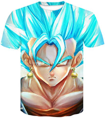 Men's Novelty T Shirts 3D Printing Tee Tops with Dragon Ball Earrings
