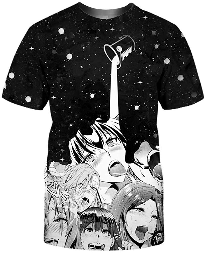 Ahegao Printed T Shirt 3D Printed Short Sleeve Venom Unisex Db 01 dx