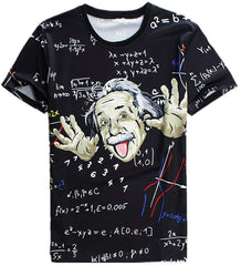 Summer Fashion Women Men Printed Short Sleeve Tee Tops T Shirts Albert Einstein