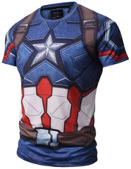 Mens Sport Compression Shirt Men Fit Tight Bodybuilding T Shirts Tops Color C