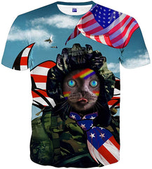 Unisex Casual 3D Printed T Shirts Short Sleeve Tops Tees Style 12