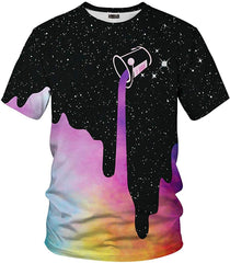 Unisex Men Women Casual 3D Printed Short Sleeves Couple T Shirt Tee LYT046 Lyt046 purple