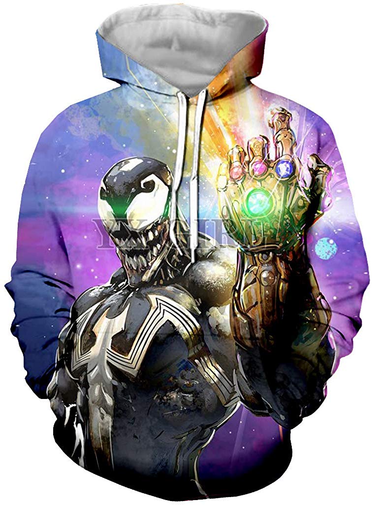 3D Unisex 3D Printed Spiderman Venom Villain Skull T shirt Funny Spider s
