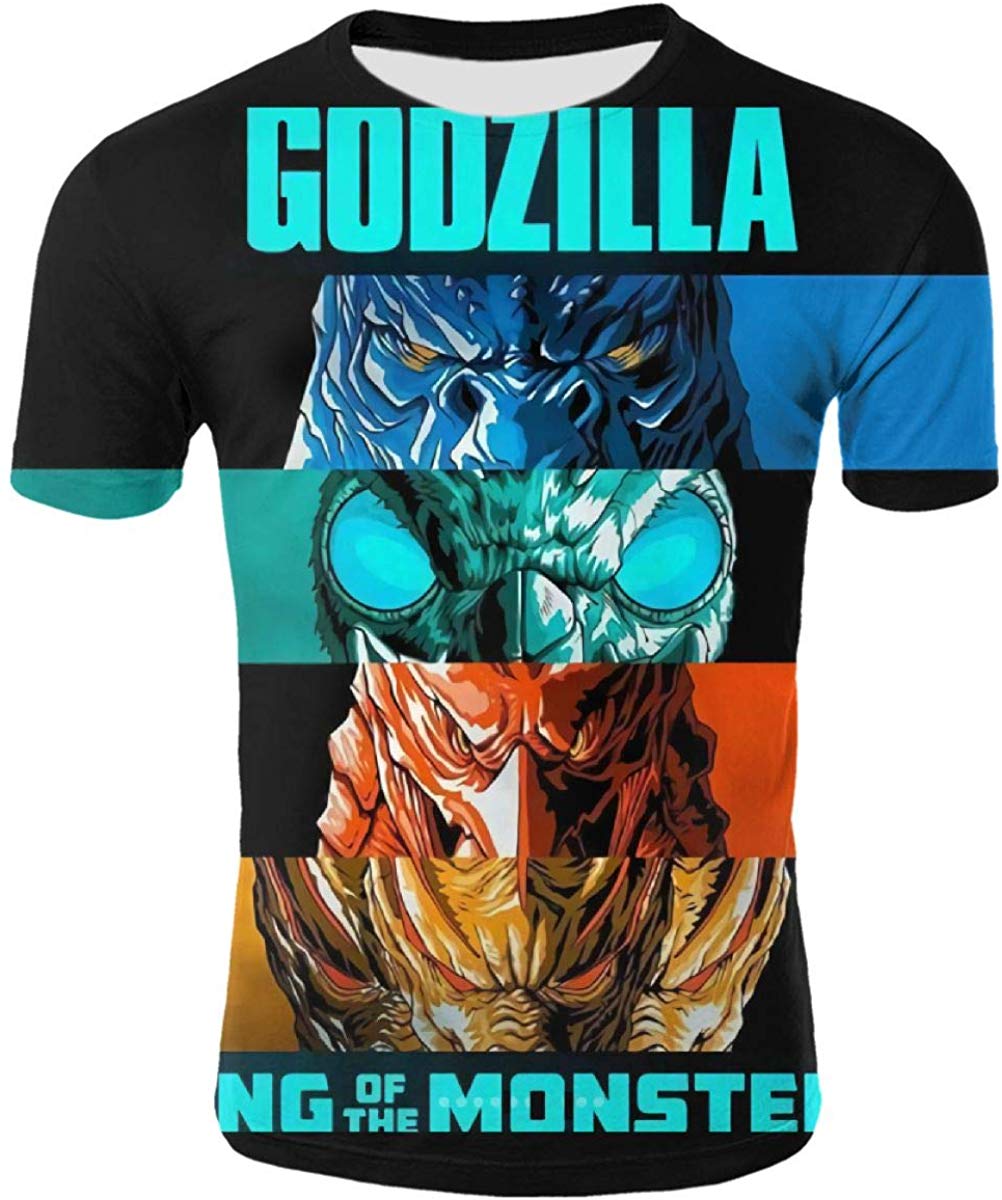 God Zilla 2 King Of The Monsters Mens Boys Girls 3D Printed s Tshirts Godz40