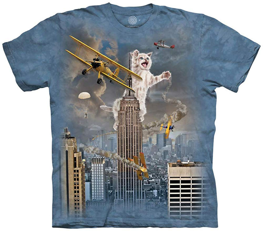 King Kitten T shirt Blue