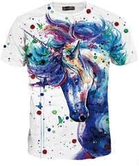 Unisex Men Women Casual 3D Printed Short Sleeves Couple T Shirt Tee LYT001 Lyt035 white
