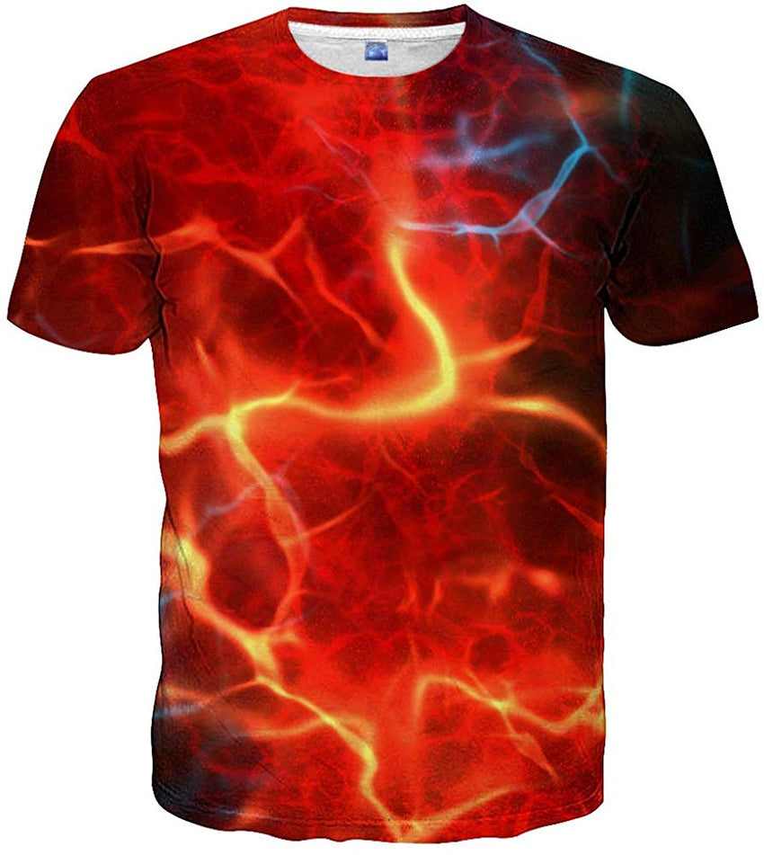 Unisex 3D Printed Short Sleeve Top T Shirts Brown9
