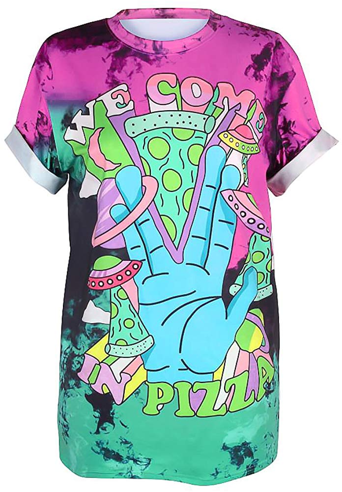 Street Style UFO Alien 3D Digital Print T Shirt We Come