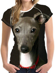 Unisex 3D Printed T Shirt Dark Grey Italian Greyhound Dog O Neck Animal Tops Y0819bv