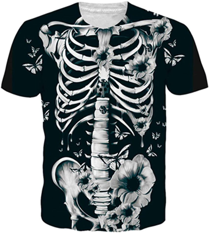 Unisex 3D Printed Summer Casual Short Sleeve T Shirts Top Tees S XXL Halloween02