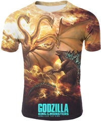 God Zilla 2 King Of The Monsters Mens Boys Girls 3D Printed s Tshirts Godz42