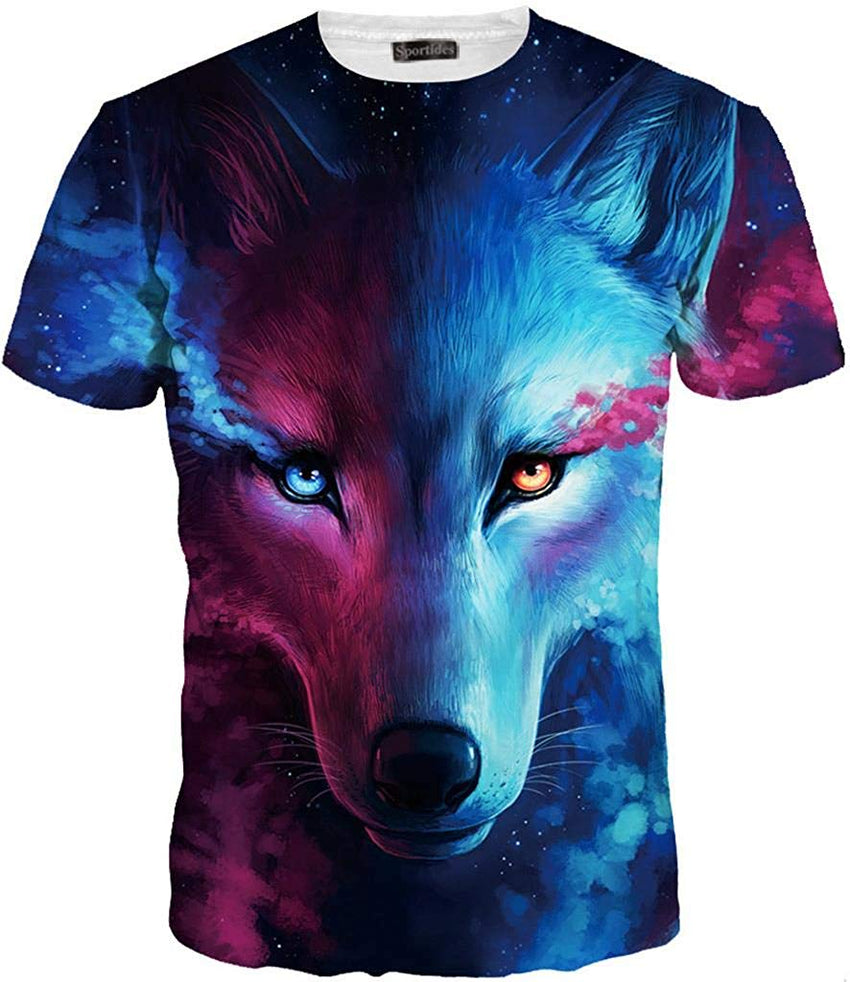 Unisex Men Women Casual 3D Printed Short Sleeves Couple T Shirt Tee LYT001 Lyt026 multicolor