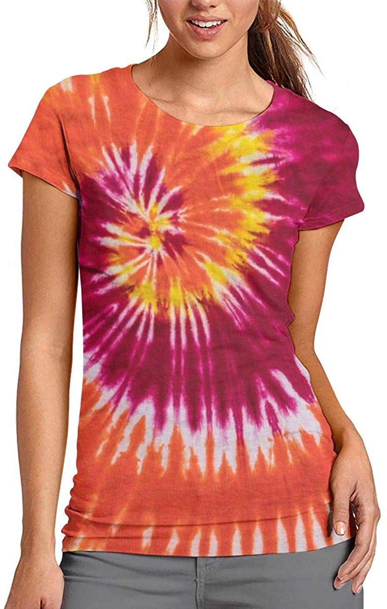 Women's 3D Printed T Shirts Short Sleeve Graphic Tee Tops Colorful Red