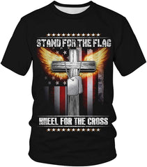 Men's T shirt Casual Tee 3D Unisex Digital Print Graphic Short Sleeves Cross 1