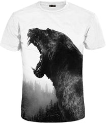Unisex Men Women Realistic 3D Digital Print Couples Short Sleeve T Shirts Casual Tees LYT091 Lyt116 white