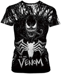 3D Unisex 3D Printed Spiderman Venom Villain Skull T shirt Funny Dy 01