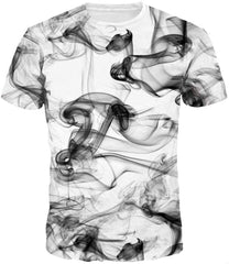 Unisex 3D Wolf T Shirts Couples Summer Short Sleeve T Shirts Casual Tees Black Smoke