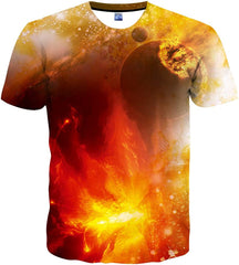 Unisex 3D Pattern Printed Casual Short Sleeve T Shirts Tees Multi color15