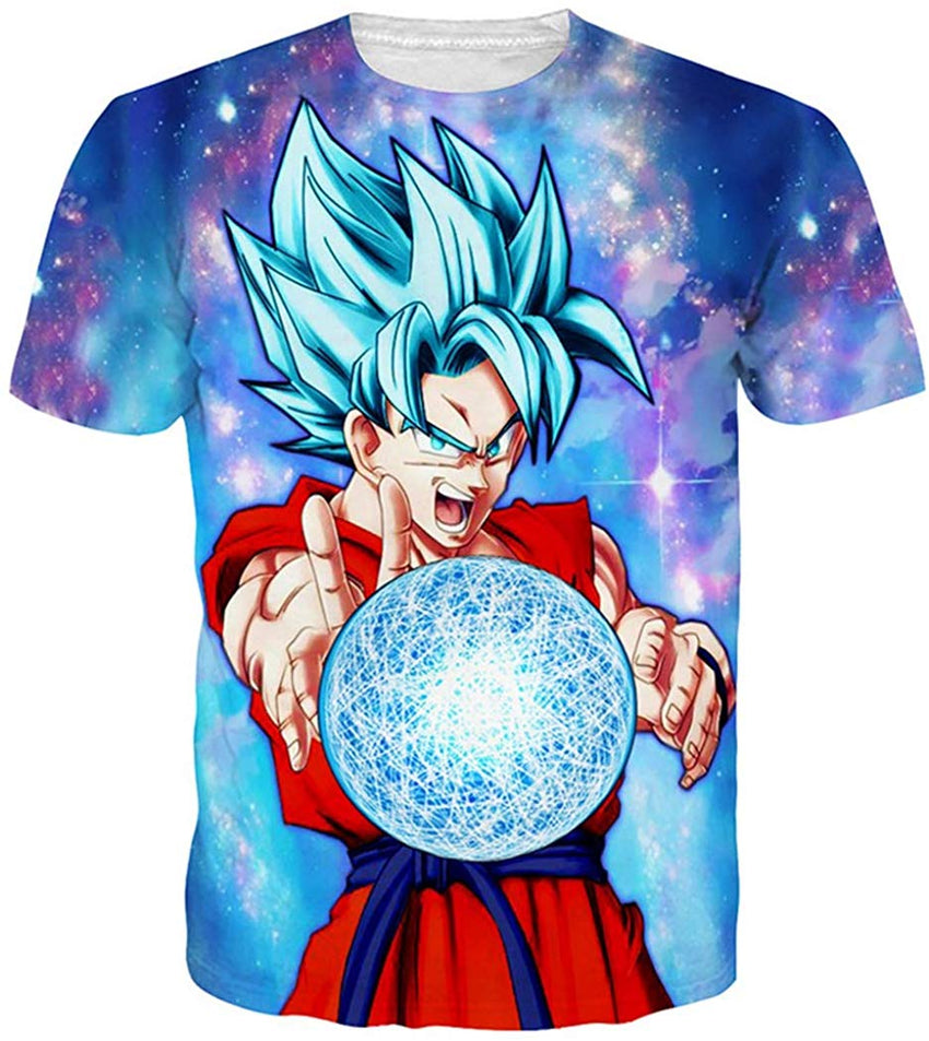 Unisex 3D Dragon Ball Goku Short Sleeve T Shirts Creative 3D Print Anime Tees Color 18