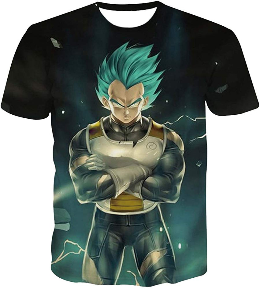 Summer Unisex Dragon Ball Goku Short Sleeve T Shirts Creative 3D Print Tee Jx004
