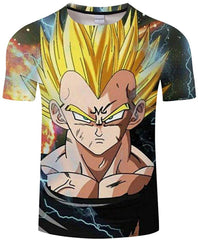 Goku Vegeta DBZ Dragon Ball Super Saiyan Shirt for Men Kid Adult Teen,Last Anime 3D Print Short Sleeve T Shirt Vegeta 1