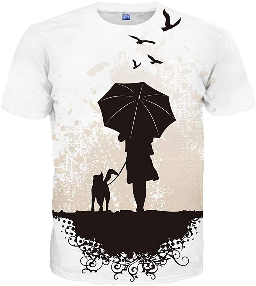 Mens Womens Graphic T Shirts Unisex 3D Printed Short Sleeve Shirts Tops Style 45