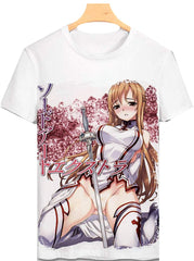 Anime Sword Art T Shirt Hentai T Shirt 3D Print Sexy T Shirt Cosplay Shirt Nature
