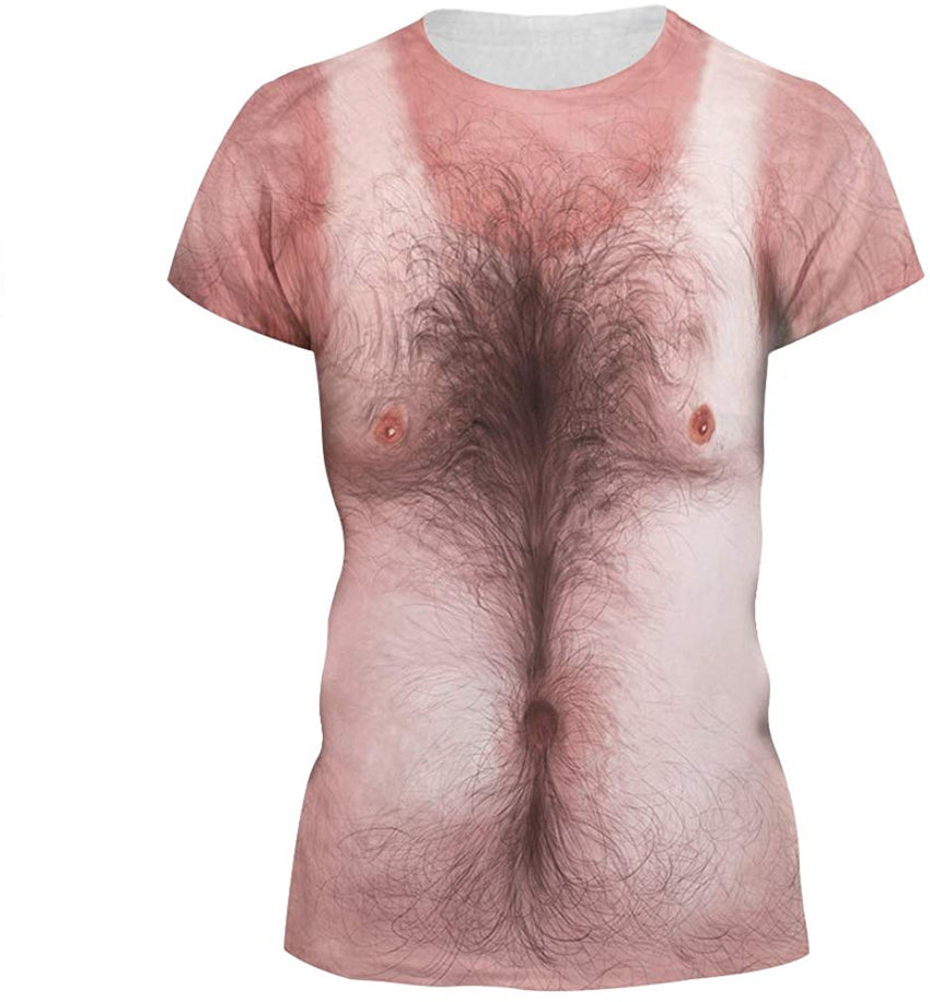 Novelty Shirts 3D Printed Short Sleeve Colorful T Shirt Fashion Couple Tees Chest