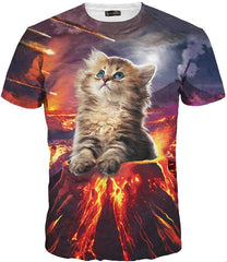 Unisex Men Women Casual 3D Printed Short Sleeves Couple T Shirt Tee LYT001 Lyt022 multicolor
