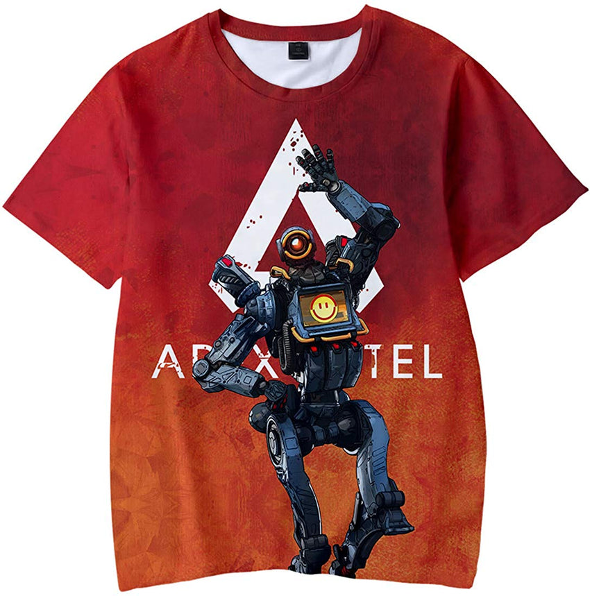 Fashion Apex T Shirt 3D Printed Game Topic Apex Legends Shirt for Men Women Teen A Pathfinder