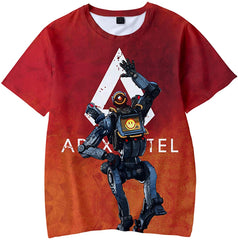 Fashion Apex T Shirt 3D Printed Game Topic Apex Legends Shirt for Men Women Teen A Pathfinder