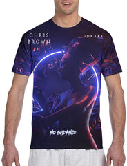Chris Brown Men's 3D Pattern Printed T Shirts Mens Graphics Tee Tops Gray