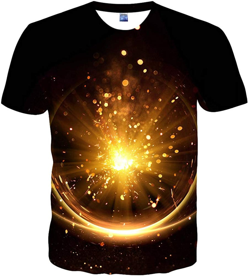Unisex 3D Print Tshirts Short Sleeve Cool Graphic Tees for Women Men Style yellow1