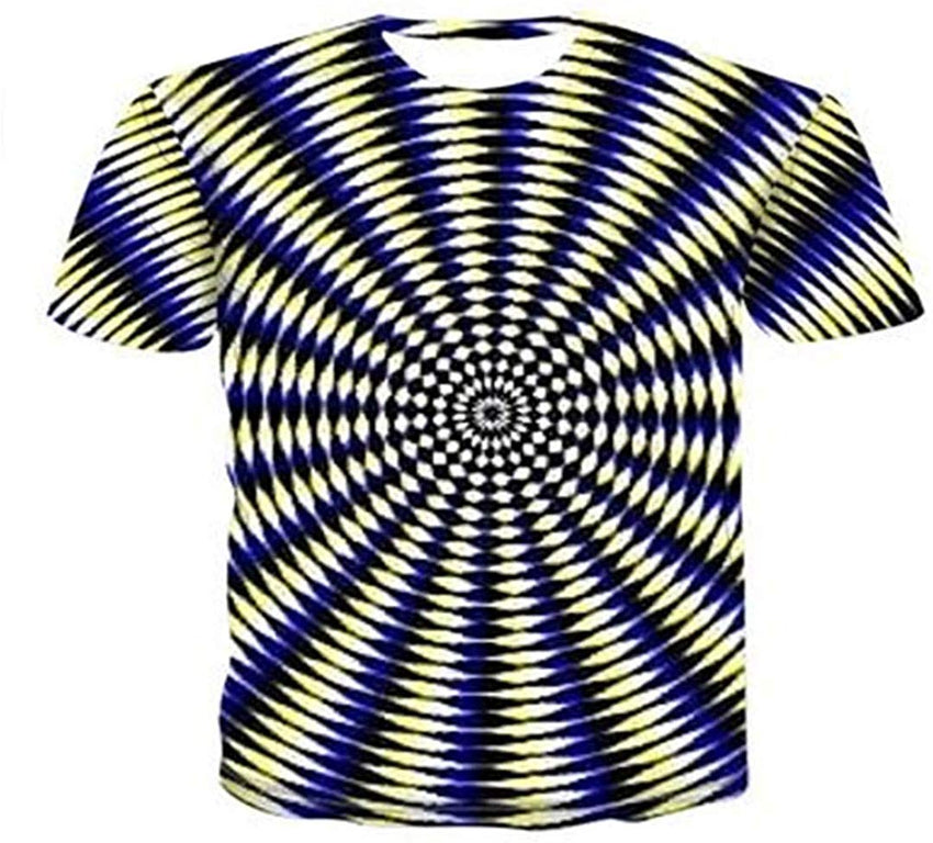 Men's T Shirt Casual Short Sleeve 0 Collar Fashion Fun Print 3D T Shirt Dz 026