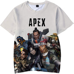Fashion Apex T Shirt 3D Printed Game Topic Apex Legends Shirt for Men Women Teen Logo Team