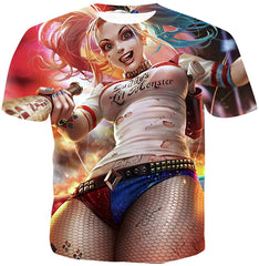 Unisex Casual Cool 3D T Shirts Summer Fashion Shirts Clown Girl