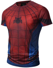 Mens Sport Compression Shirt Men Fit Tight Bodybuilding T Shirts Tops Color a